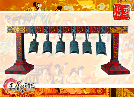 6件套仿古編鐘，小型特色樂器，民樂混音配套