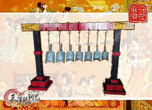 7件編鐘，觀賞裝飾編鐘，可發(fā)音編鐘